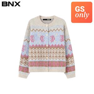 [BNX][GS단독]로즈 지그재그 패턴 니트 가디건 (BX4CD009L0)