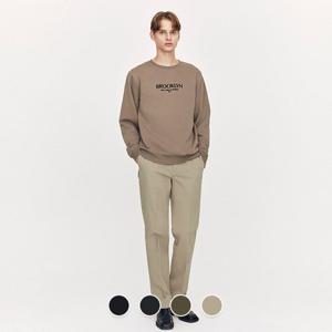 [지오다노]남성 겨울 기모 테이퍼드핏 사방스판 히든밴딩 치노 팬츠 면바지 115928