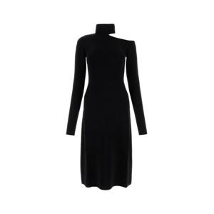 25 FW 페라가모 비스코스 블렌드 컷아웃 디테일 미디 드레스 112472A769914