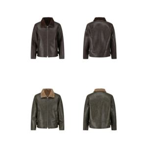 [ANDZ] 앤드지 25 FW 비건 레더 하이넥 무스탕 2종 1택(BHF4LJ1104)