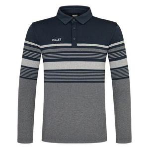 MILLET MG01 밀레 [ 25FW 30%행사 ] 남성 봄가을카라티 스트라이프 자가드소재 카라 티셔츠 _MLUFT212I