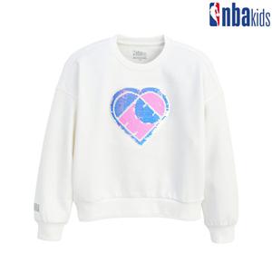 [NBA KIDS]  NBA 여아 스팽글 맨투맨 (K211TS610P)