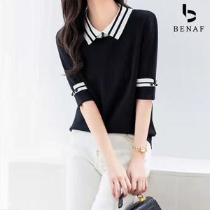 [베나프]브이 카라 반팔니트_BG2LK005