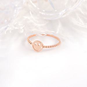 오팔하우스 14k 민자 스마일 볼 반지 소 OPDJR5473