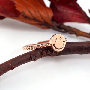 오팔하우스 14k 민자 스마일 볼 반지 대 OPDJR5472