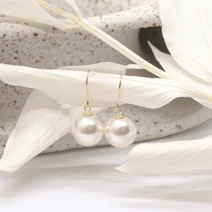 오팔하우스 14k 10mm 스왈진주 후크 귀걸이 OPPE0183