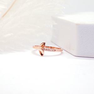 오팔하우스 14k 고래꼬리 큐빅 반지 OPLAR0391