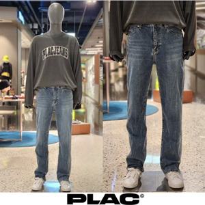 [PLAC]플랙 PJTH5SZM635남성 BLEACH STRAIGHT JEANS M63 MID WSHD 레귤러 스트레이트 데님 팬츠