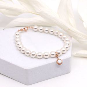 오팔하우스 14k 합성오팔 6mm 스왈 진주 팔찌 OPPB0135