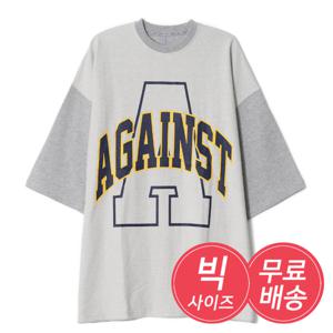 [리빌모아]남성 빅사이즈 반팔티 리버스 에이 티셔츠 AC1-TSH-Q0