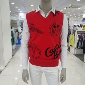 [까스텔바작]남성 가을 가을앞판 아트웍 V넥 니트베스트 BGDFSV0