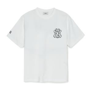 [MLB]베이직 스트릿 로고 오버핏 반팔 티셔츠(3ATSB0353)