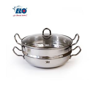 ELO 2단 스텐 웍 찜기 SET 28cm