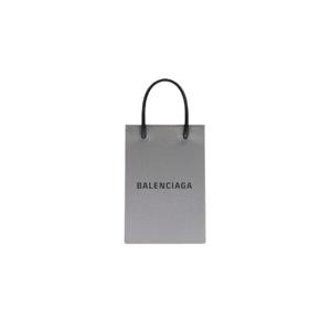 발렌시아가 미니 쇼핑백 폰 홀더 그레이 5938260AI2N1160