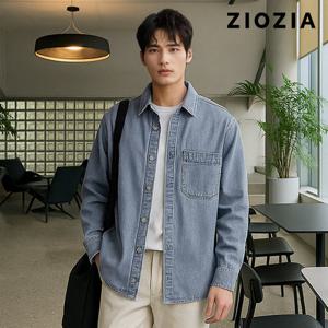 [지오지아] 원포켓 데님 셔츠 자켓 (AED5DJ1101)