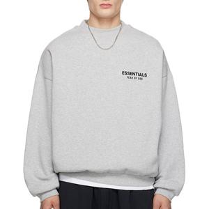 25 FW 피어오브갓 에센셜 로고 아플리케 포켓 스웨트셔츠 라이트헤더 그레이 192HO246268F