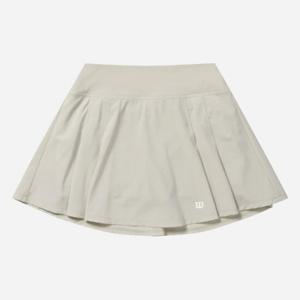 윌슨반바지 LQC W241002TSK41-BEI 여성 더블매쉬 플리츠 스커트