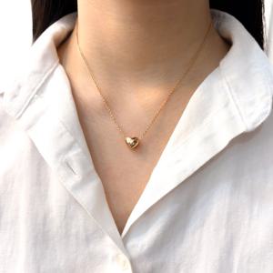 오팔하우스 14k 통통하트 민자 목걸이 OPDLN8281