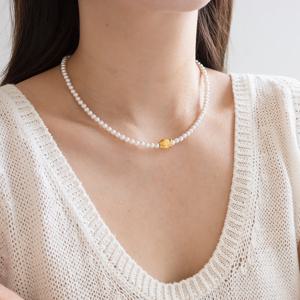 오팔하우스 24k 골드피쉬 팬던트 스왈 진주 목걸이 OPPN0913