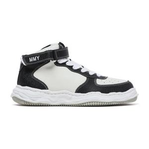 미하라야스히로 웨인 레더 하이탑 스니커즈 A11FW711 BLACK WHITE