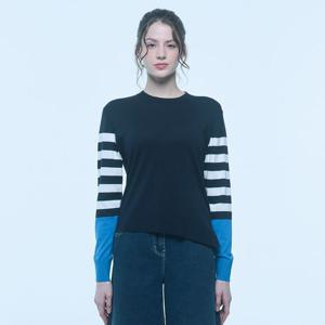 [유닛]소매 포인트 크루넥 풀오버 (UFKKCN11AN-NAVY)
