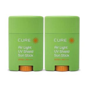 김정문알로에 큐어 에어라이트 유브이 쉴드 선스틱 20g(SPF50+) 2개 Ss