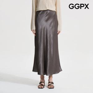 GGPX  시크 롱라인 샤틴 스커트 (GP7SK010F)