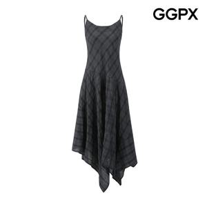 [지지피엑스]체크 패턴 언밸런스 뷔스티에 원피스 (GP7OP047F)