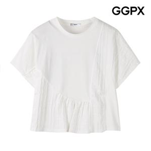 [지지피엑스]라운드넥 링클 러플 티셔츠 (GP7TS008F)