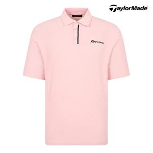 테일러메이드 25SS 남성 배색 포인트 카라 반팔 니트 (TMSYO2121-403)