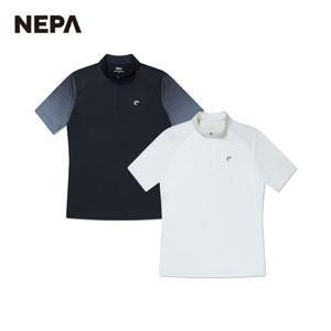 [네파] 여성 마운틴 도트 반팔 집업 티셔츠 7I45406