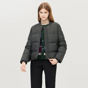 [베네통] [Online Exclusive] 퍼 키링 집업 덕다운 패딩_BAPDE1561DG