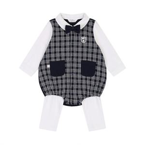 [아가방]피터체크바디수트상하(타이)(NAVY) 01S527905