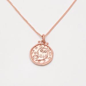 오팔하우스 14k 엔틱 부엉이 타임 목걸이 OPGDN805