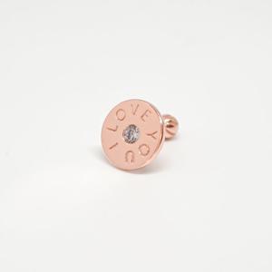 오팔하우스 14k LOVE 서클 큐빅 피어싱 OPKYE0021