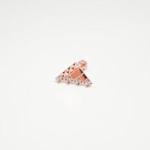 오팔하우스 14k 삼각형 큐빅 피어싱 OPKYE5001