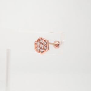 오팔하우스 14k 육각형 큐빅 피어싱 OPKYE0366