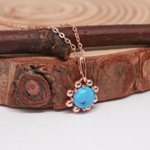 오팔하우스 14k 합성 터키석 목걸이 OPKYN0056