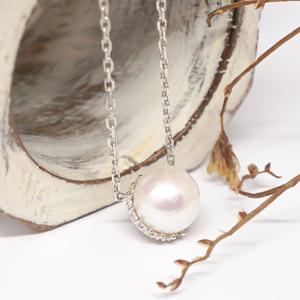 오팔하우스 14k 해수 진주 큐빅 목걸이 OPDLN0044