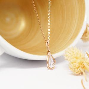 오팔하우스 14k 물방울 큐빅 목걸이 OPPKE855