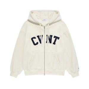 [커버낫] [TAG가 109,000] CVNT 플리스 오버핏 후디 집업 아이보리