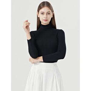 [르샵]목폴라 골지 데일리 슬림핏 긴팔 니트 (DO1KT016A)