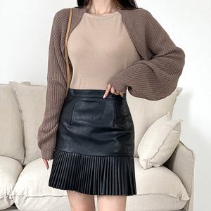[올리비에스클로젯]하찌 벌룬소매 볼레로 가디건_O2308CD033C