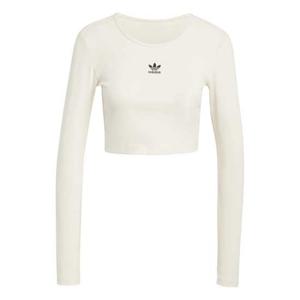 아디다스 여성 에센셜 립 크롭 긴팔 티 IY9663