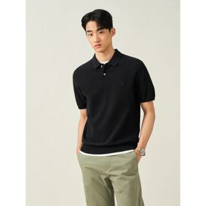 [빈폴멘] 젠틀 칼라넥 니트 블랙 (BC5251C215)