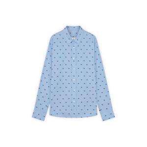 메종키츠네 긴팔 셔츠 MM00408WC5022B410 LIGHT BLUE GREEN DOM