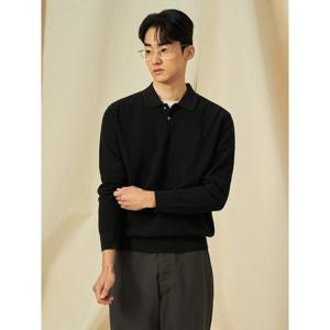 [빈폴멘] 젠틀 칼라넥 니트  블랙 (BC5151C045)