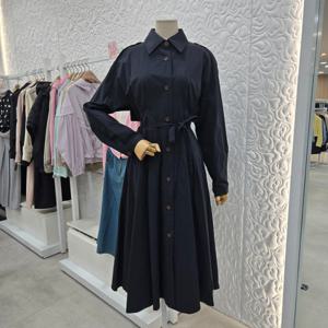 [샤틴]스트랩 카라 롱원피스 (S243C673)_DG