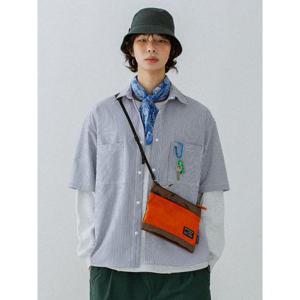 [빈폴멘] [BEANPOLEKNAP] 폴리 옥스퍼드 반소매 셔츠  블루 (BC5365N01P)