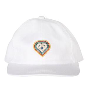 카사블랑카 레인보우 하트 로고 베이스볼 캡 AF23HAT00205 WHIT